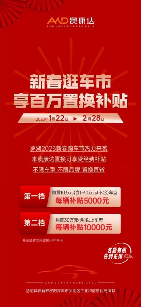 新春逛车市，百万置换补贴助力座驾升级梦想！